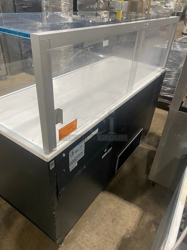 NICE! Structural Concepts Starbucks Style Refrigerated Open Grab-N-Go Display Case! With Glass Enclosed Merchandiser Showcase On Top! 220V 1 Phase! Model: SBZ6652DR SN: 1875277 HX369249! Working When Removed! - Image 4 of 8