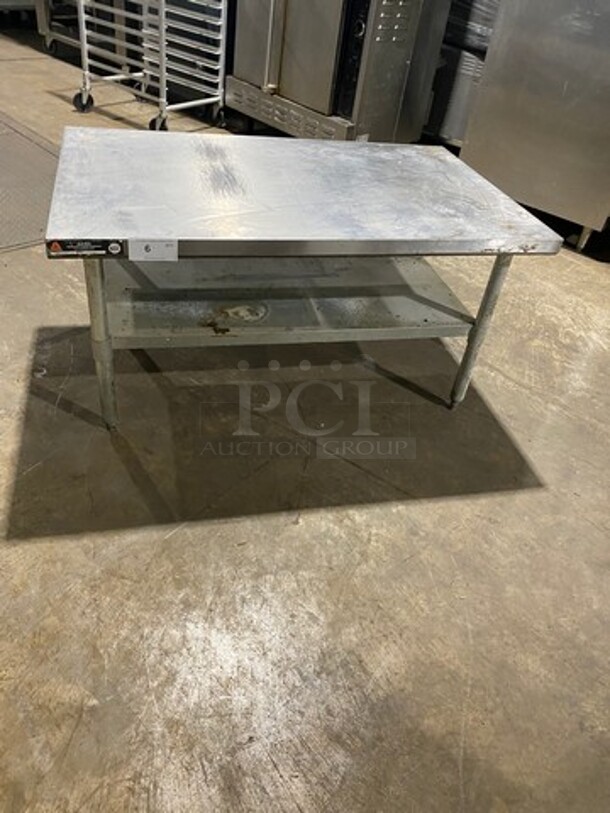 Aero Solid Stainless Steel Work Top/ Prep Table! With Storage Space Underneath! On Legs! - Image 1 of 7