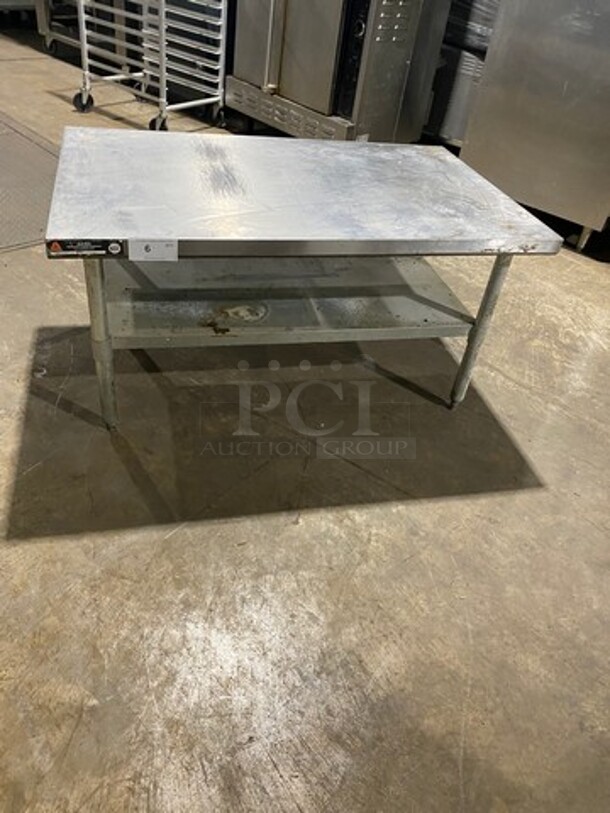 Aero Solid Stainless Steel Work Top/ Prep Table! With Storage Space Underneath! On Legs!