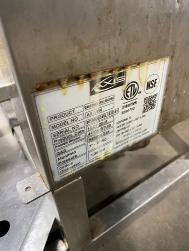 LATE MODEL! 2018 Axis Commercial Natural Gas Powered Kebab/ Gyro Machine! All Stainless Steel! Model: AXVB4 SN: 885900GD4UL180161! Working When Removed! - Image 8 of 9