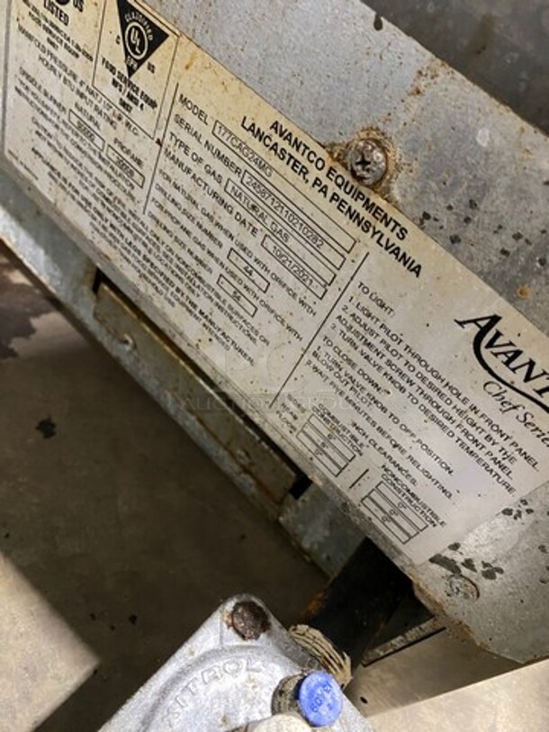 LATE MODEL! 2021Avantco Commercial Countertop Natural Gas Powered Flat Top Griddle! With Back And Side Splashes! All Stainless Steel! On Legs! Model: 177CAG24MG SN: 2458712110210282 - Image 7 of 8