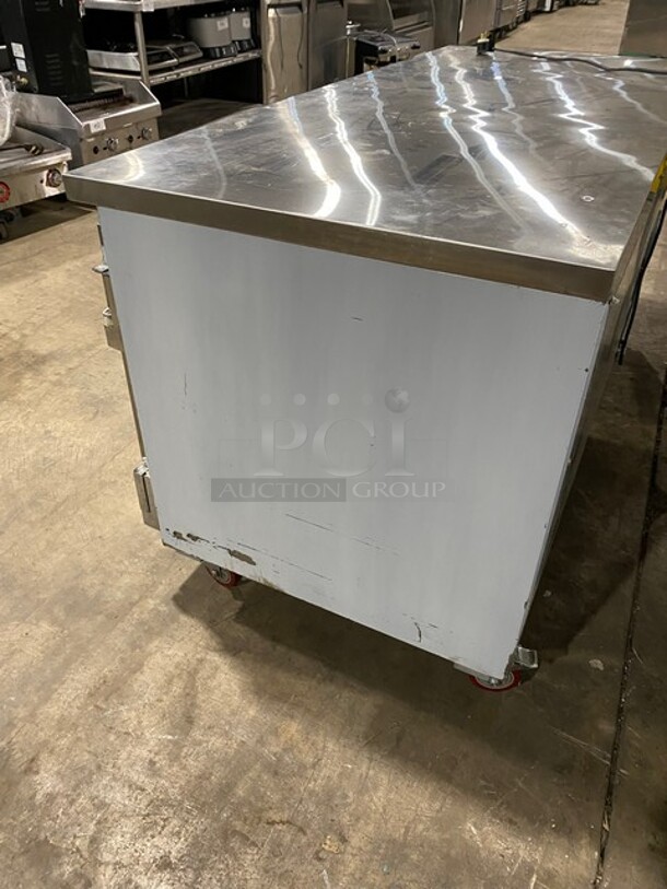 SWEET! LATE MODEL 2021 Leader Stainless Steel low Boy Under Counter Freezer! MODEL ESFB72 SB:NE11R1789 115V 1PH! Working When Removed!  - Image 3 of 7
