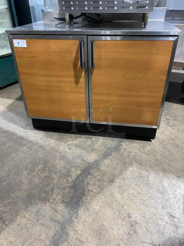 Duke Commercial Work/Prep Top Table! With 2 Doors Underneath Storage Space! With Shelf! With Backsplash! All Stainless Steel!
