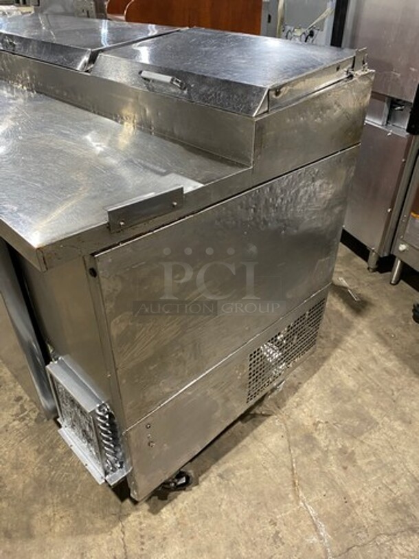 Atosa Commercial Refrigerated Pizza Prep Table! With 2 Door Storage Space! All Stainless Steel! Model: MPF8202GR SN: MPF8202GRAUS100319070300C40002 115V 60HZ 1 Phase - Image 2 of 9