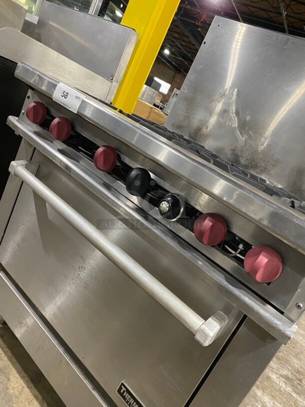 Therma Tek Natural Gas Powered 6 Burner Range! With Full Size Oven Underneath! With Raised Back Splash!  - Image 8 of 11