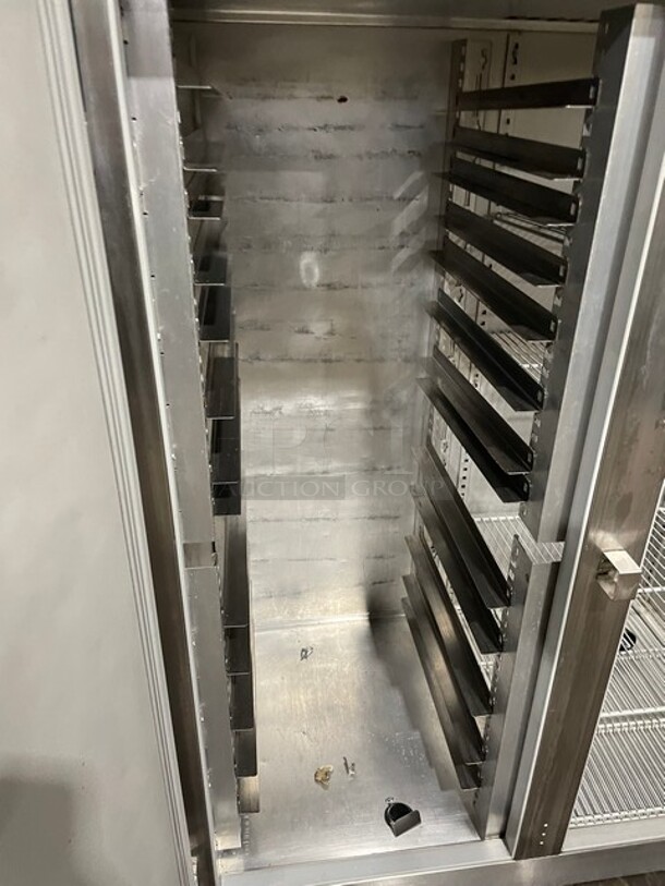 Victory Commercial 2 Door Refrigerator! With Left Side Built In Sheet Pan Racks! All Stainless Steel! With Poly Coated Racks! 115V 1 Phase! Model: VR-2 SN: M0392015! - Image 6 of 10