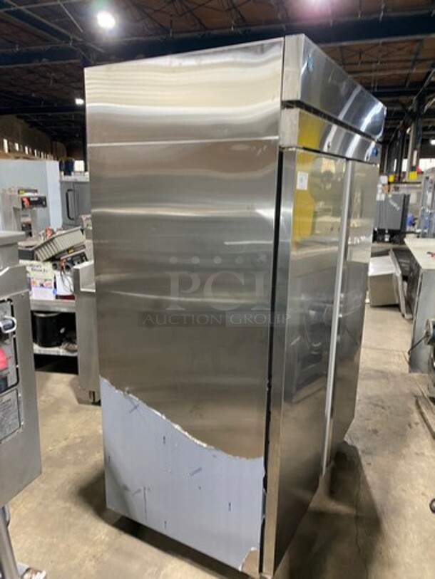 WOW! LATE MODEL! Hoshizaki Commercial 2 Door Reach In Cooler! Poly Coated Racks! All Stainless Steel! On Casters! WORKING WHEN REMOVED! Model: R2AFS SN: J50986D 115V 60HZ 1 Phase - Image 4 of 9