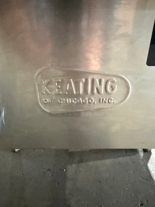 LATE MODEL Keating Commercial Countertop Electric Powered Deep Fat Fryer! With 2 Frying Baskets! With Backsplash! Model 10X11ICCM Serial 41328! 208/240V 3Phase! On Small Legs! Working When Removed! - Image 7 of 9