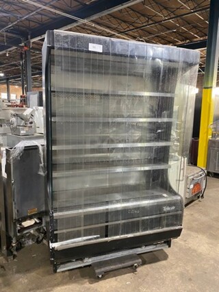 Turbo Air Commercial Refrigerated Open Grab-N-Go Case Merchandiser! With View Through Sides! With Front Cover! All Stainless Steel! Model: TOM50B SN: TOM5017X029 120V 60HZ 1 Phase