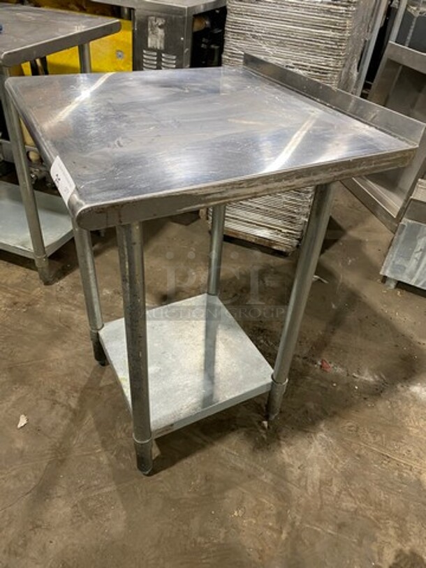 Solid Stainless Steel Work Top/ Prep Table! With Storage Space Underneath! On Legs! - Image 2 of 5