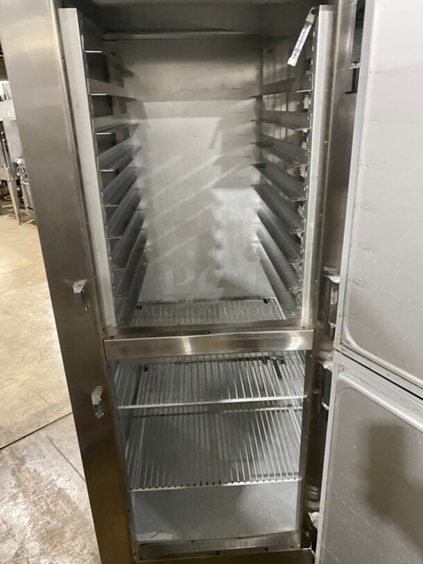 NICE! Traulsen Commercial 4 Split Door Reach In Cooler! With Poly Coated Racks And Built In Pan Racks! All Stainless Steel! On Casters! Model: AHT232NUT122 SN: T722770L99 115V 1 Phase - Image 8 of 10