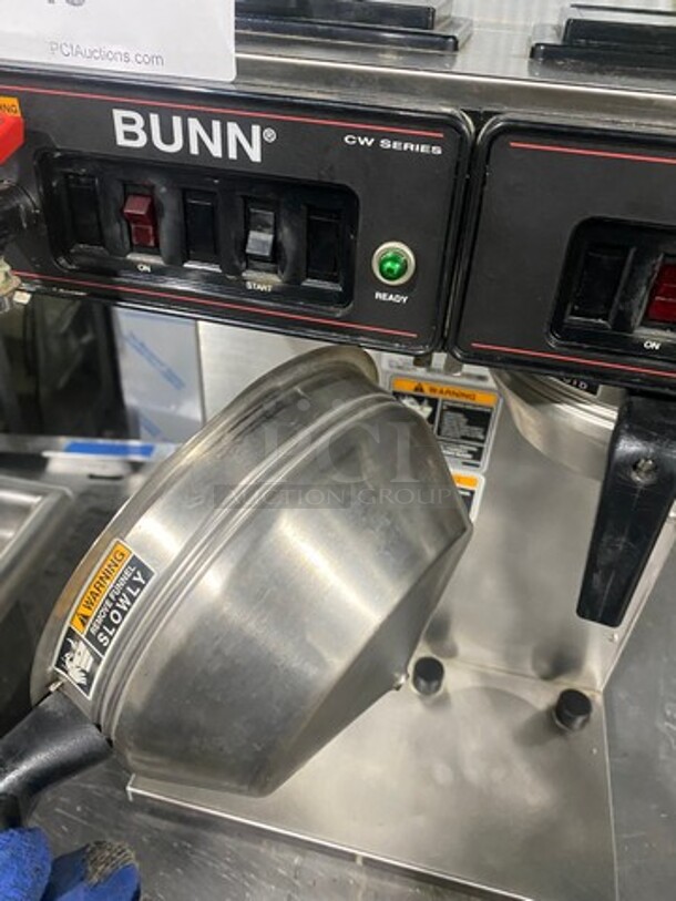 Bunn Commercial Countertop Dual Coffee Brewing Machine! All Stainless Steel! Model: CWTFTWIN SN: TWIN052477 120/240V 60HZ 1 Phase - Image 7 of 11