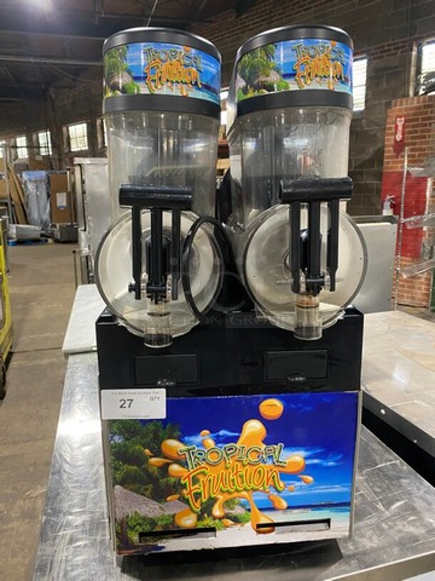 Commercial Countertop 2 Flavor Slushie/ Frozen Beverage Dispenser! Stainless Steel Body!  - Image 1 of 9