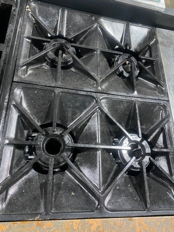 WOW! Southbend Commercial Natural Gas Powered 4 Burner Stove With Left Side French Top/ Hot Plate Combo! With Oven Underneath! With Small Single Door Storage Space! All Stainless Steel! - Image 6 of 12