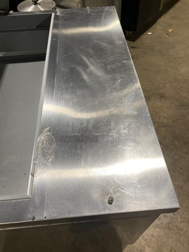 Beverage Air Commercial Refrigerated Sandwich Prep Table! With 2 Door Storage Space Underneath! All Stainless Steel! On Casters! Model: SPE3610 SN: 10211900 115V 60HZ 1 Phase - Image 8 of 9