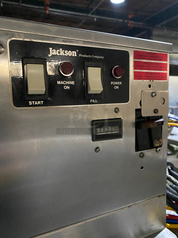 Jackson Commercial Pass-Through Dishwasher! All Stainless Steel! On Legs! Model: CONSERVERI SN: 6947MC 115V 60HZ 1 Phase - Image 9 of 12