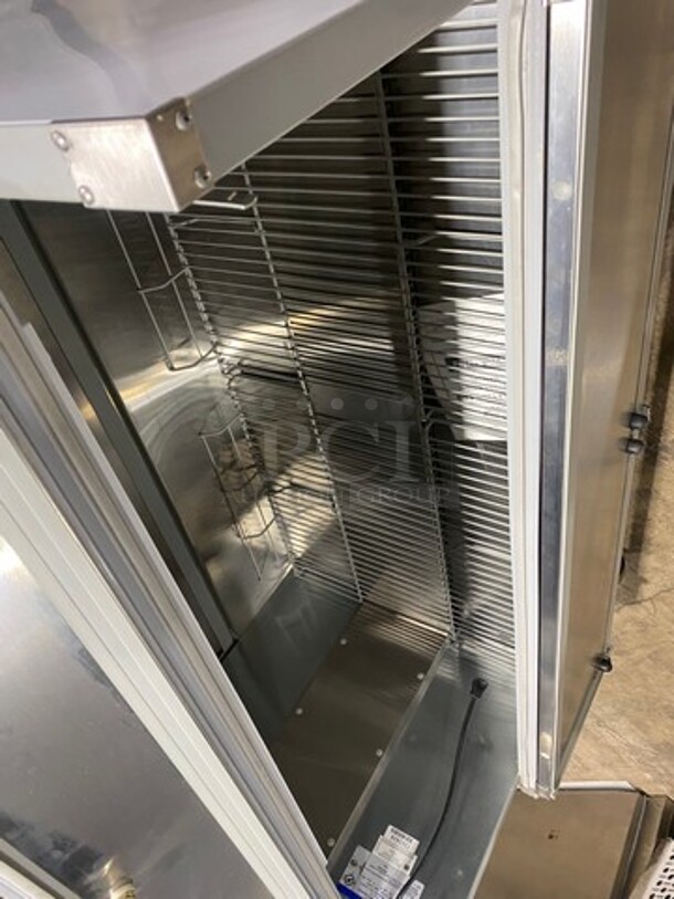GREAT! NEW! SCRATCH-N-DENT! Beverage Air Commercial Refrigerated Milk Cooler! With Dual Side Access Doors! Stainless Steel Body! On Casters! Model: STF58 SN: 7203648 115V 60HZ 1 Phase - Image 6 of 10