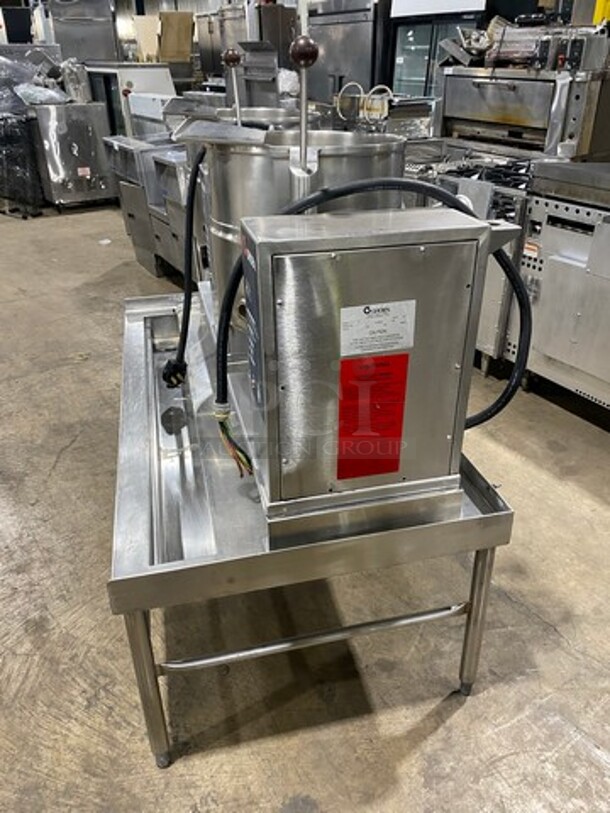 GREAT! Groen Commercial Electric Powered Tilting Soup Kettle! On Equipment Stand! All Stainless Steel! On Legs! Model: TDB40 SN: 86389 & SN: 86387 208V 60HZ 3 Phase - Image 3 of 12