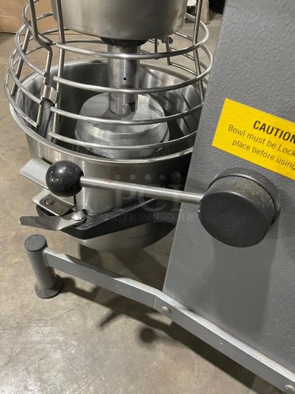 GREAT! Varimixer Commercial 20Quart  Countertop Food Mixer! With Bowl Guard! With Whisk Attachment! With Stainless Steel Mixing Bowl! 115V 1 Phase! Model: W20 SN:8015050001! Working When Removed!  - Image 8 of 9