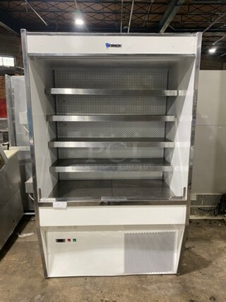Custom Cool Commercial Refrigerated Open Grab-N-Go Display Case! With Shelves! All Stainless Steel!