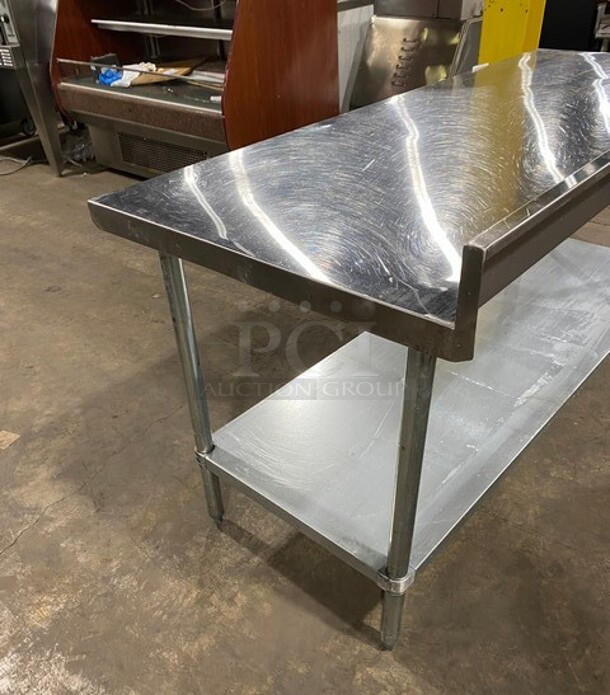 Stainless Steel Worktable! With Backsplash And Undershelf! - Image 2 of 6