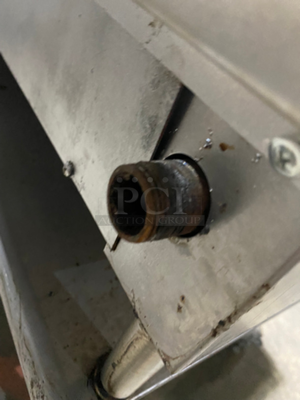 Commercial Countertop Natural Gas Powered Flat Top Griddle! With Back & Side Splashes! On Equipment Stand! With Underneath Storage Space! All Stainless Steel! On Casters! - Image 9 of 9