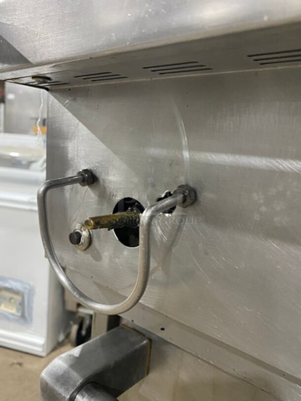 NICE! Garland Commercial Natural Gas Powered Hot Plate With Right Side Flat Griddle! Griddle Has Side Splashes! With Back Splash! With Oven Underneath! All Stainless Steel! - Image 10 of 11