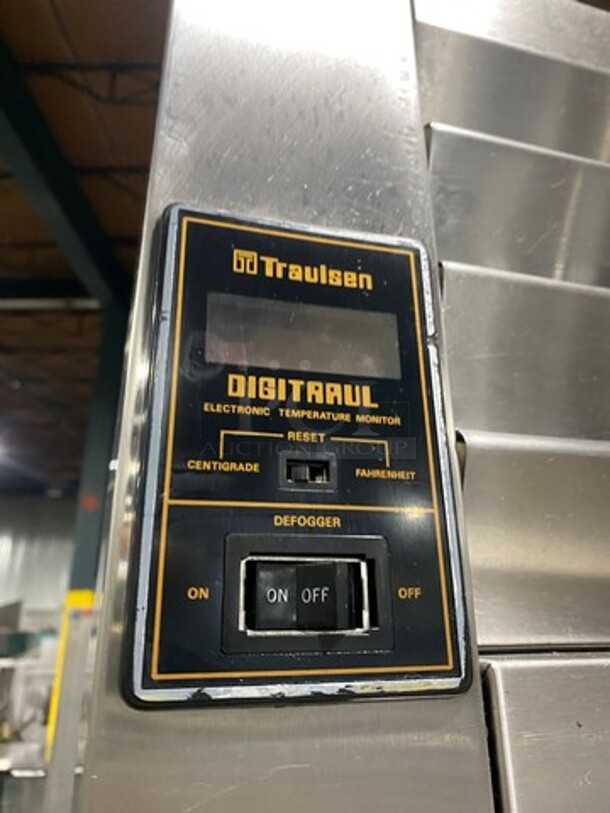 AWESOME! TRAULSEN Commercial Two Section Reach In Freezer! With Built In Pan Rack! All Stainless Steel! (2) Solid Doors! Model 1RLT232NUT 115V/60Hz/1 Phase - Image 8 of 9