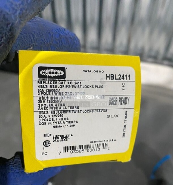 Hubbell Locking Plug! MODEL HBL2411 - Image 3 of 4