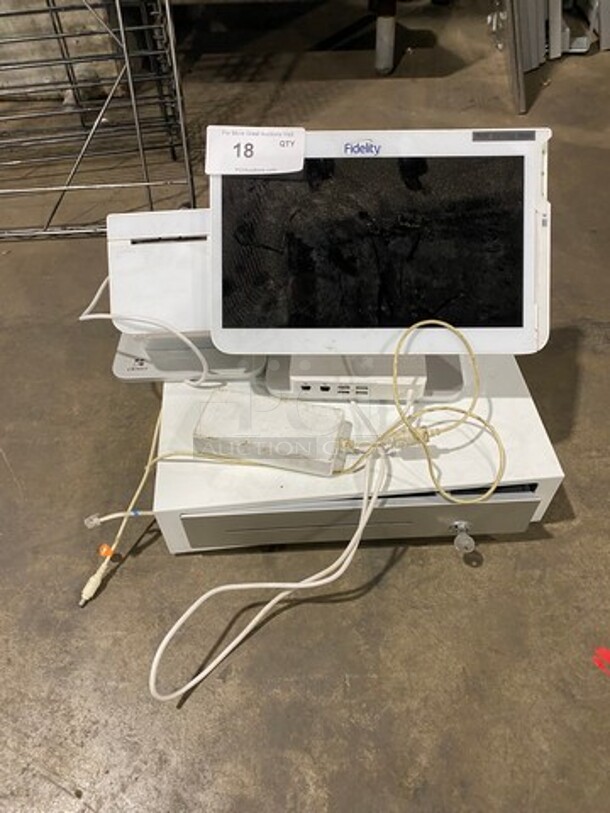 ALL ONE MONEY! Fidelity POS System! With Clover Card Reader! With Cash Box! - Image 1 of 6