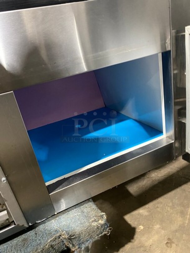 2011 Cool Tech Commercial Refrigerated Deli Display Case Merchandiser! With Slanted Front Glass! With Sliding Rear Access Glass Doors! All Stainless Steel! Model: CMPH48SD SN: 113342 120V - Image 9 of 11