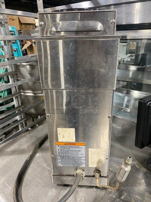 Bunn-O-Matic Commercial Countertop Coffee Brewing Machine! With 3 Coffee Pot Warmers! All Stainless Steel! Model: STF35 SN: 13682 240V 60HZ 1 Phase - Image 3 of 9