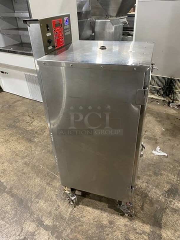 CookShack Commercial Single Door Electric Powered Smoker! All Stainless Steel! On Casters! - Image 2 of 8