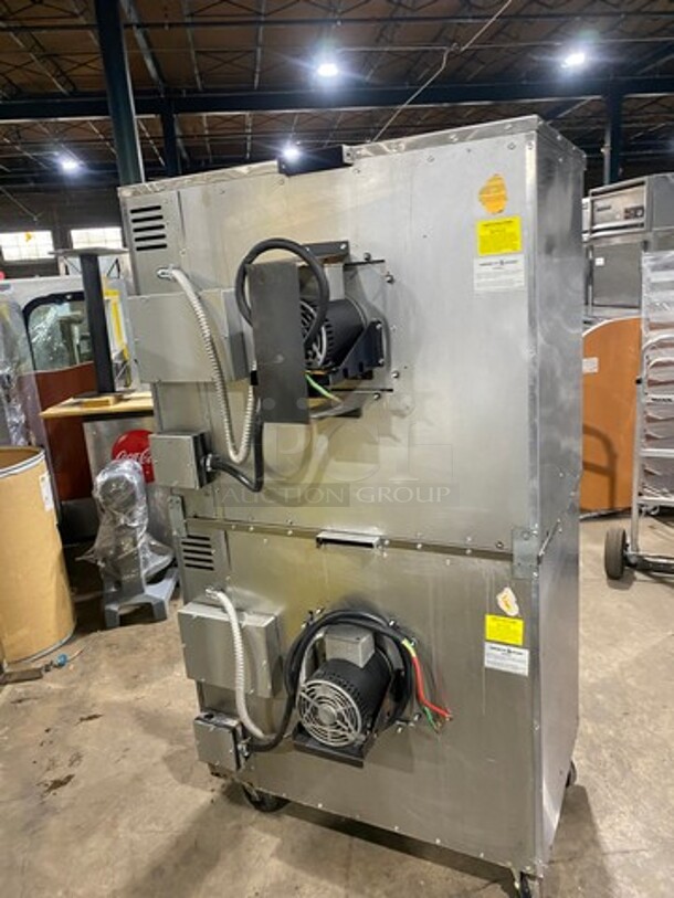 American Range Commercial Electric Powered Double Deck Convection Oven! Majestic Series! With View Through Doors! With Metal Oven Racks! All Stainless Steel! Model MSDE2GG Serial 150602049! 208V 1/3Phase! On Casters! 2 X Your Bid Makes One Unit! - Image 3 of 10