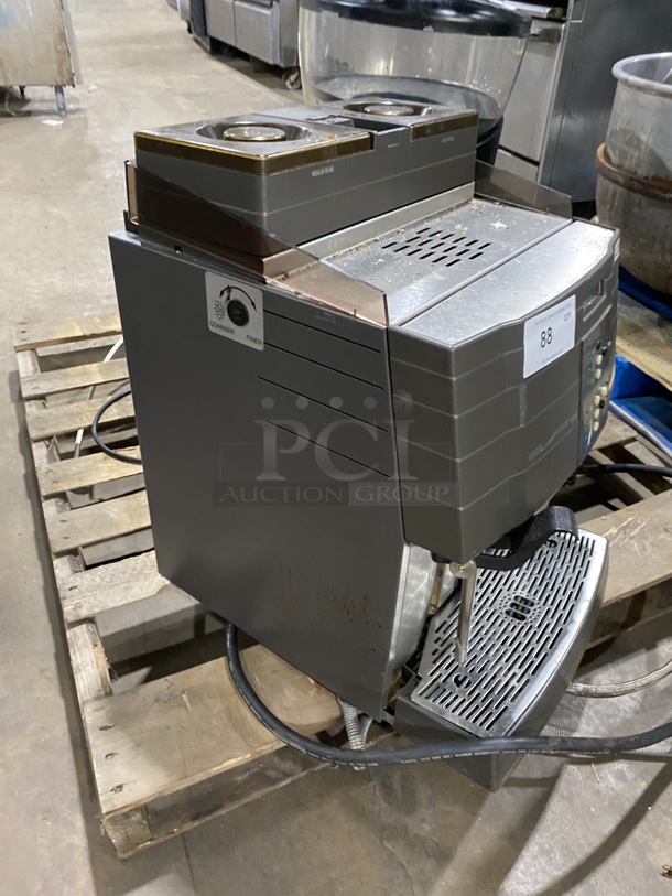 NICE! Schaerer Ambiente Stainless Steel Commercial Countertop Coffee Espresso Machine w/ 2 Hoppers and Steam Wand. 210 Volts.Espresso Machine! Model 15SO!  - Image 3 of 8