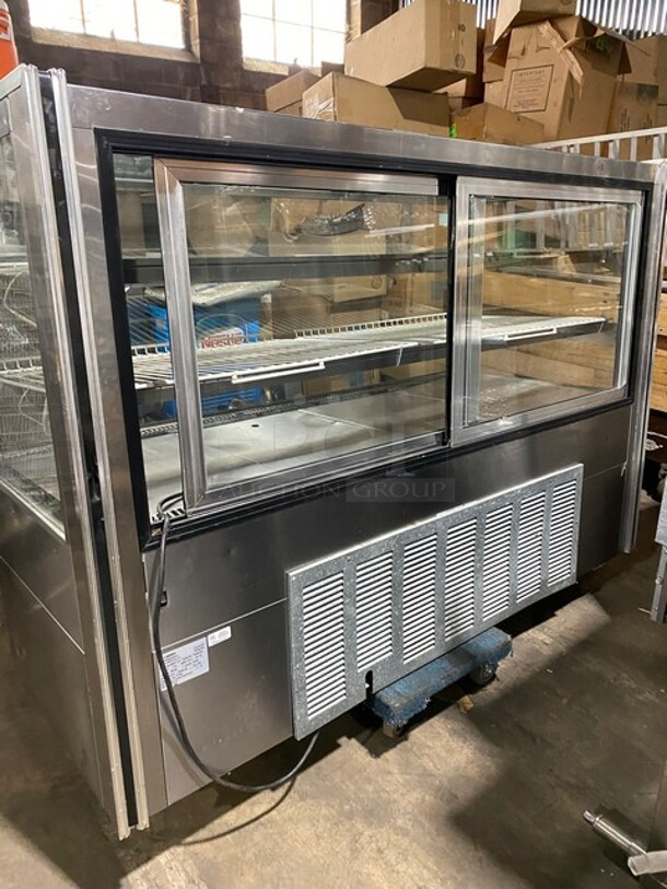 Leader Commercial Refrigerated Bakery/Deli Case! With Slanted Front Glass! With Sliding Rear Access Doors! All Stainless Steel Body! Model: HBK77 SN: PS063232 115V 60HZ 1 Phase - Image 4 of 8