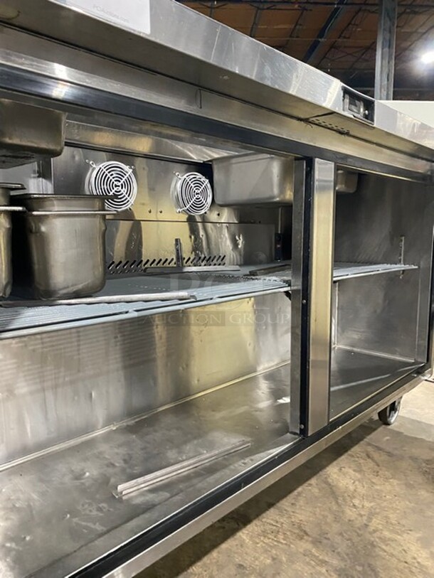 Atosa Commercial Refrigerated Sandwich Prep Table! With 2 Door Underneath Storage Space! Poly Coated Racks! All Stainless Steel! On Casters! Model: MSF8303 SN: MSF8303151119C4014 - Image 6 of 11