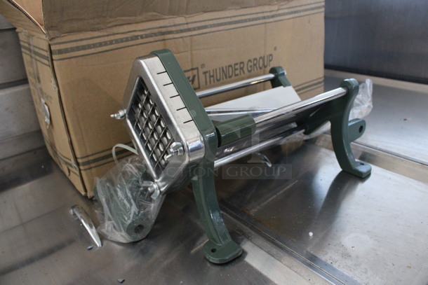BRAND NEW IN BOX! Thunder Group Metal Commercial Countertop French Fry Cutter. 6.5x18x7.5