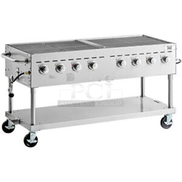 BRAND NEW IN BOX! Backyard Pro Model 554C3H860 60" Stainless Steel Floor Style Liquid Propane Outdoor Grill - Image 1 of 2