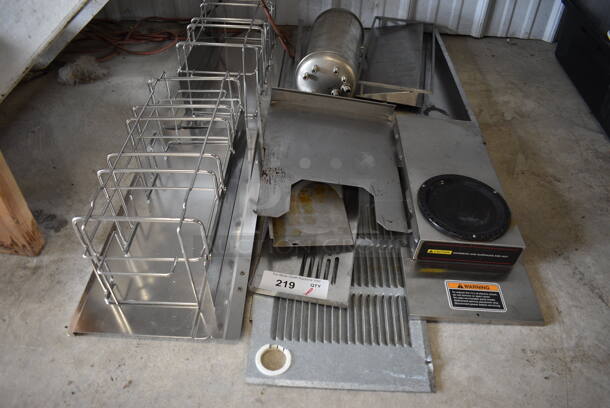 ALL ONE MONEY! Lot of Various Metal Items Including Vent Covers, Coffee Machine Top and Tank