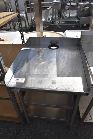 Stainless Steel Commercial Table w/ Under Shelves. 26x32.5x38