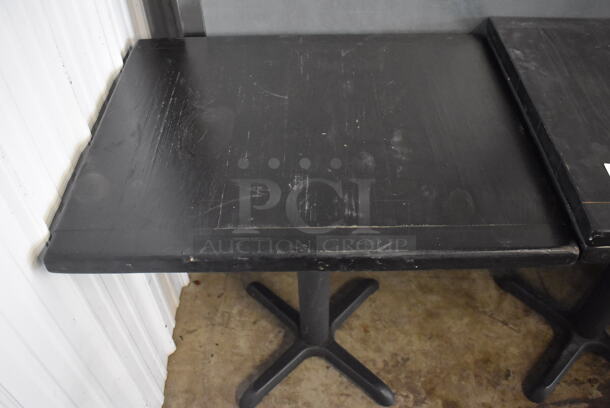 2 Black Wooden Dining Tables. 30x24x30. 2 Times Your Bid!