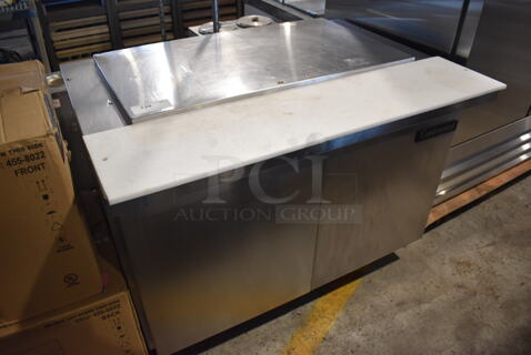 Continental SW48-18M Stainless Steel Commercial Prep Table on Commercial Casters. 115 Volts, 1 Phase. 48x35x37. Tested and Working!