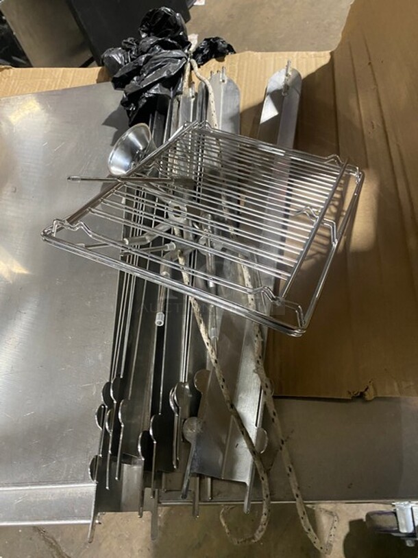 Amazing! RARE FIND! Alto-Shaam Commercial Chicken Rotisserie Oven! With 7 Spits! With Curved Glass! With Built In VENTLESS HOOD! Model AR-7EVH Serial 1953129000! 208V 3 Phase! On Stand With Casters! WORKING WHEN REMOVED! - Image 9 of 10