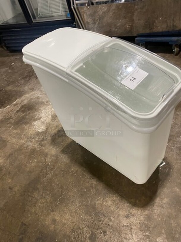 Bakers Mark White Poly Ingredient Bin! On Casters! - Image 2 of 7