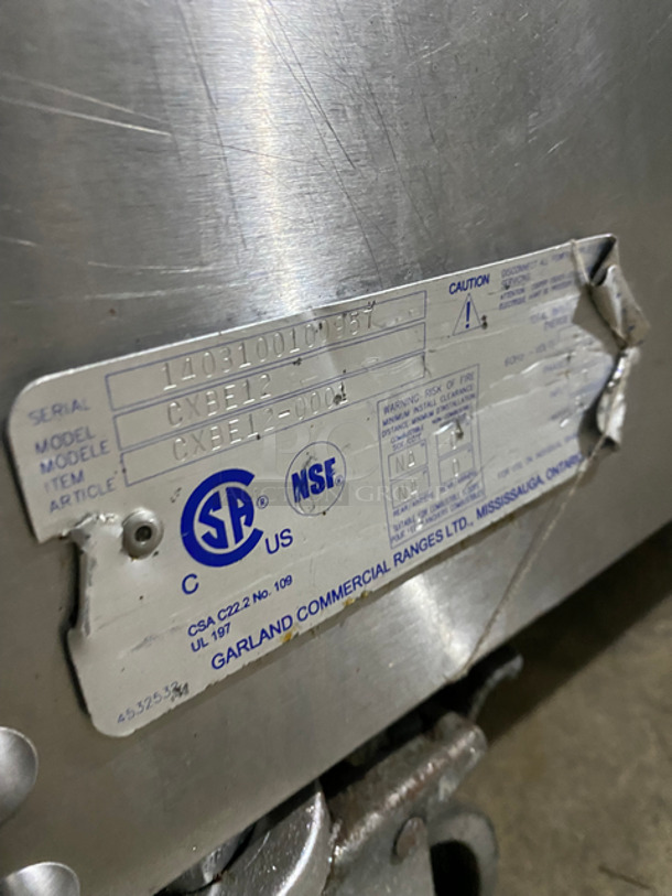 Garland Commercial Electric Powered Dual Side Hamburger Press/Clamshell Broiler! All Stainless Steel! On Casters! Model: CXBE12 SN: 1403100100957 208V 60HZ 3 Phase - Image 8 of 9