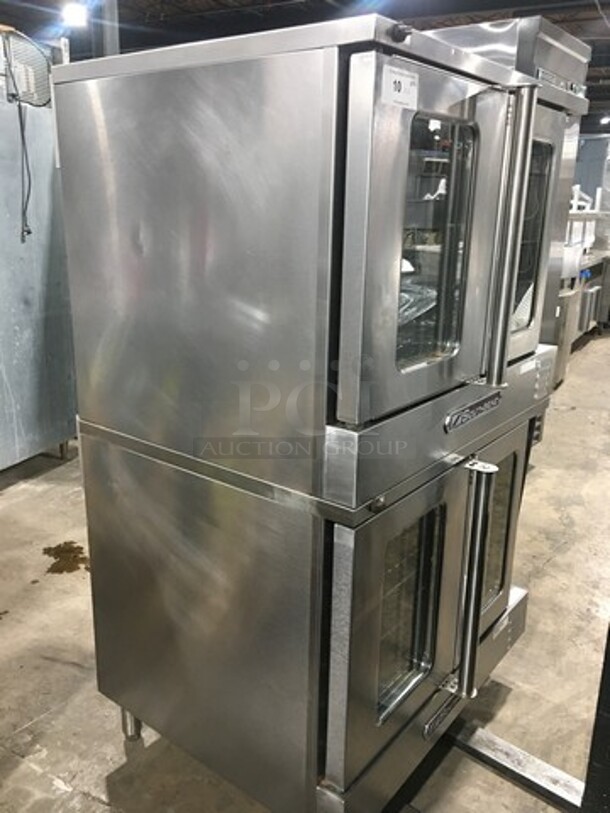 FAB! Southbend Commercial Electric Powered Double Deck Convection Oven! With View Through Doors! Metal Oven Racks! All Stainless Steel! On Legs! 2x Your Bid Makes One Unit! Model: ES20SC SN: 09J921032 - Image 4 of 12