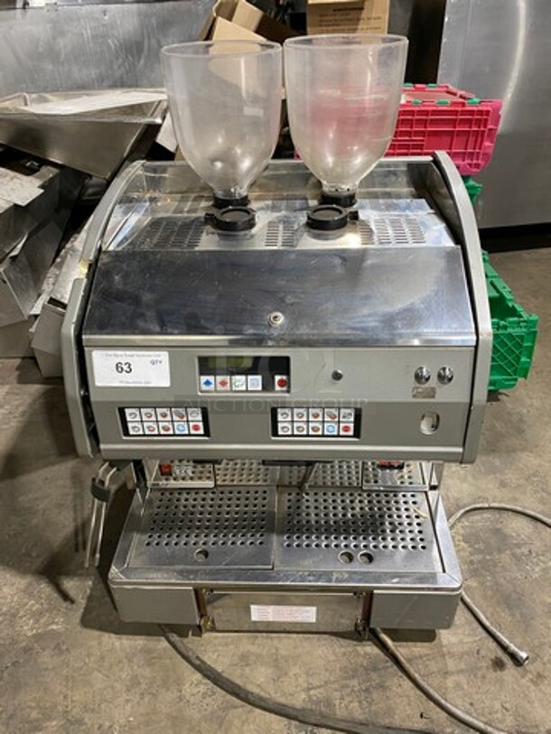 Commercial Countertop Espresso Machine! With Coffee Bean Grinder! All Stainless Steel! Model: AK2AA SN:360152 220/230V - Image 1 of 11