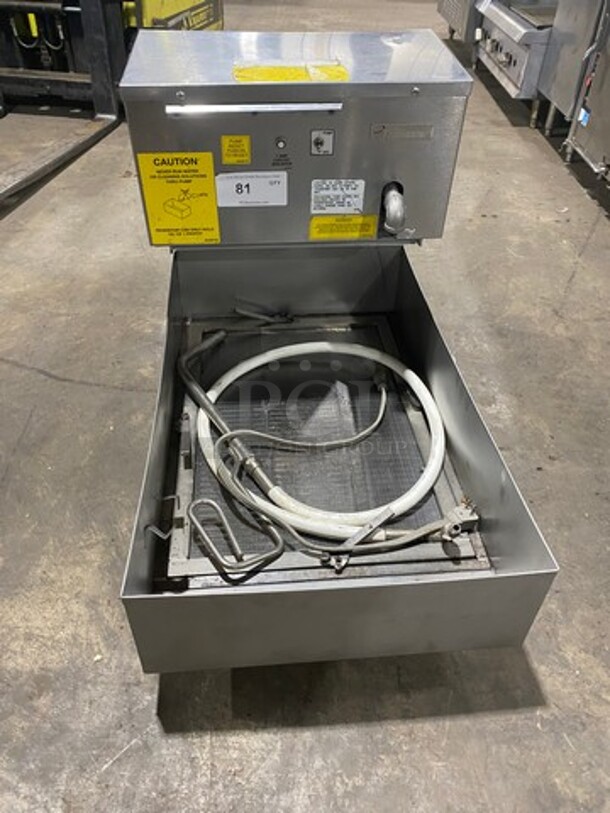 Frymaster Commercial Countertop Portable Fryer Oil Filter! All Stainless Steel! Model PF95LP Serial 1502YA0122! 110/120V 1Phase!  - Image 1 of 8
