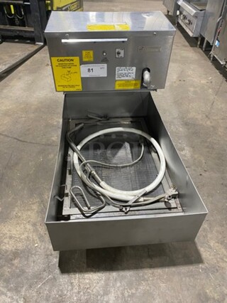 Frymaster Commercial Countertop Portable Fryer Oil Filter! All Stainless Steel! Model PF95LP Serial 1502YA0122! 110/120V 1Phase! 